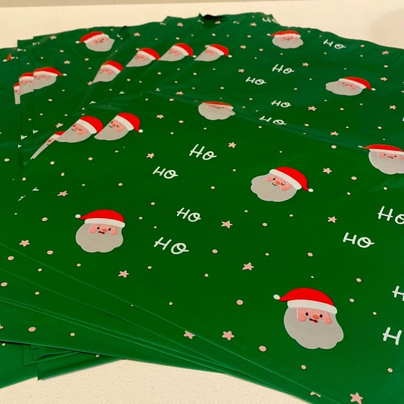 🎄10 x Green Santa “HO HO HO” Mailers - Picture 3 of 4
